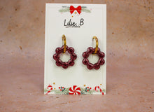 Charger l&#39;image dans la galerie, Pampilles fleurs Esmee paillettes bordeaux