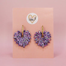Charger l'image dans la galerie, Pampilles feuilles de palmier grand format paillettes violette