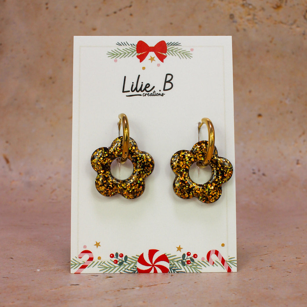 Pampilles fleurs Christmas bronze