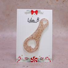 Charger l&#39;image dans la galerie, Jeton de caddie paillettes crème &amp; or