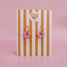 Charger l'image dans la galerie, Pampilles fleurs mini Rose pastel à pois rouge