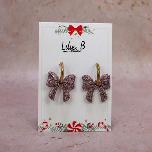 Pampilles Noeud Paillettes Parme