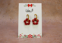 Charger l&#39;image dans la galerie, Pampilles fleurs mini Christmas rouge
