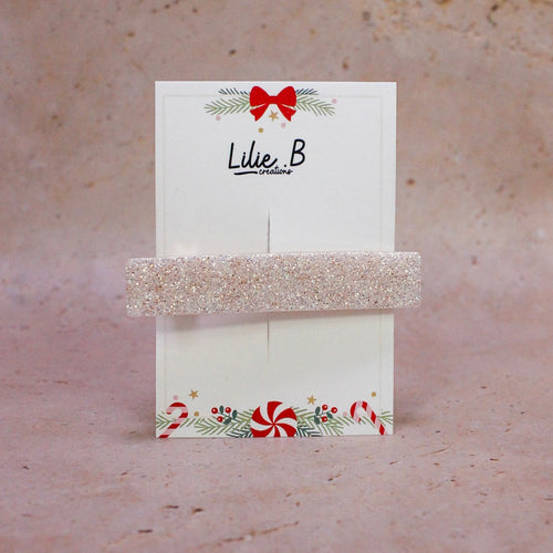 Poppie Clip Paillettes blanc & or