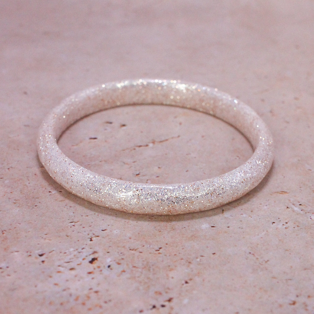 Bracelet Élé paillettes blanc & or