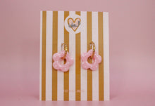 Charger l'image dans la galerie, Pampilles fleurs / mini pampilles rose à pois blanc