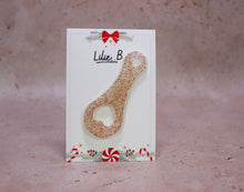 Charger l&#39;image dans la galerie, Jeton de caddie paillettes crème &amp; or