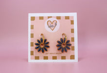 Charger l'image dans la galerie, Pampilles Marguerites bleu marine &amp; or royal