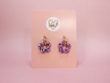Charger l'image dans la galerie, Pampilles Fleurs &amp; mini fleurs paillettes violette