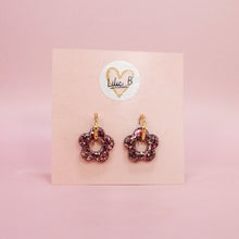 Charger l'image dans la galerie, Pampilles Fleurs &amp; mini fleurs paillettes bordeaux &amp; or