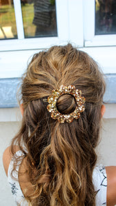 Barrette Fleur Or