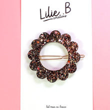 Charger l&#39;image dans la galerie, Barrette Automne marron &amp; touches d’argent