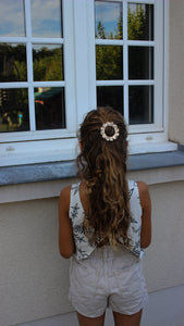 Barrette Fleur Or