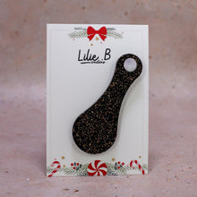 Charger l&#39;image dans la galerie, Jeton de caddie Noir &amp; paillettes dorées