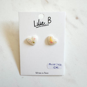 Clous d’oreilles Blanc fiesta