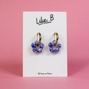 Pampilles fleurs mini Blue