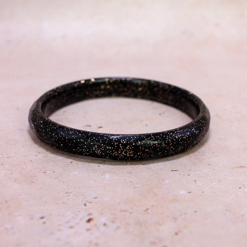 Bracelet Élé Noir & paillettes or