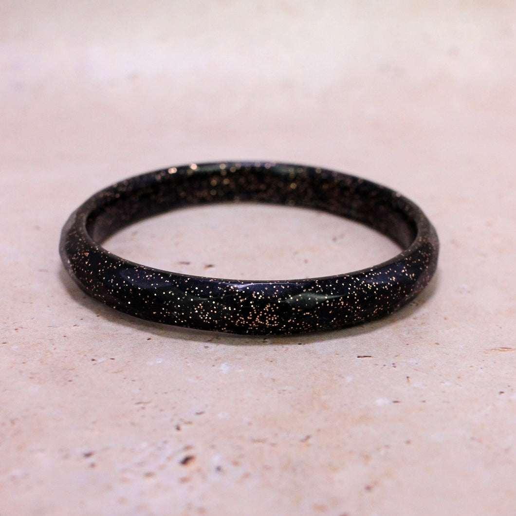 Bracelet Élé Noir & paillettes or