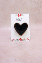 Charger l&#39;image dans la galerie, Broche cœur Noir et or