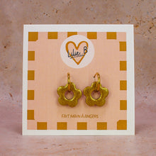 Charger l'image dans la galerie, Pampilles fleurs vert or nacré