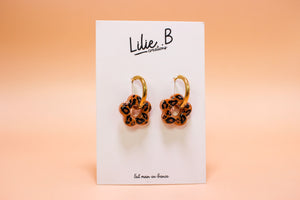 Pampilles fleurs mini Leopard