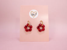 Charger l'image dans la galerie, Pampilles Fleurs &amp; mini fleurs paillettes rouge