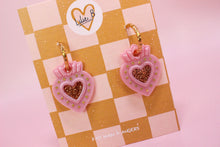 Charger l'image dans la galerie, Pampilles cœur ex-voto rose &amp; or
