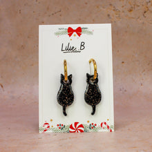 Charger l&#39;image dans la galerie, Pampilles chat noir &amp; or