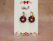 Charger l&#39;image dans la galerie, Pampilles fleurs Esmee mini paillettes bordeaux