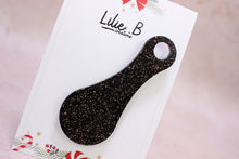 Charger l&#39;image dans la galerie, Jeton de caddie Noir &amp; paillettes dorées