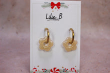 Charger l&#39;image dans la galerie, Pampilles fleurs mini paillettes creme