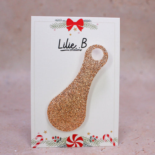 Jeton de caddie crème pailletté