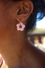 Charger l'image dans la galerie, Pampilles fleurs / mini pampilles rose à pois blanc