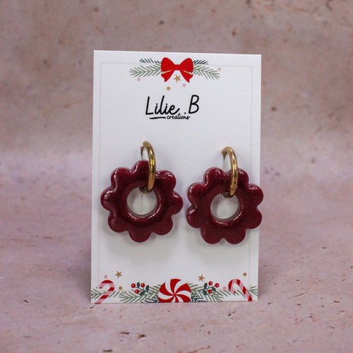 Pampilles Maxi fleurs Bordeaux