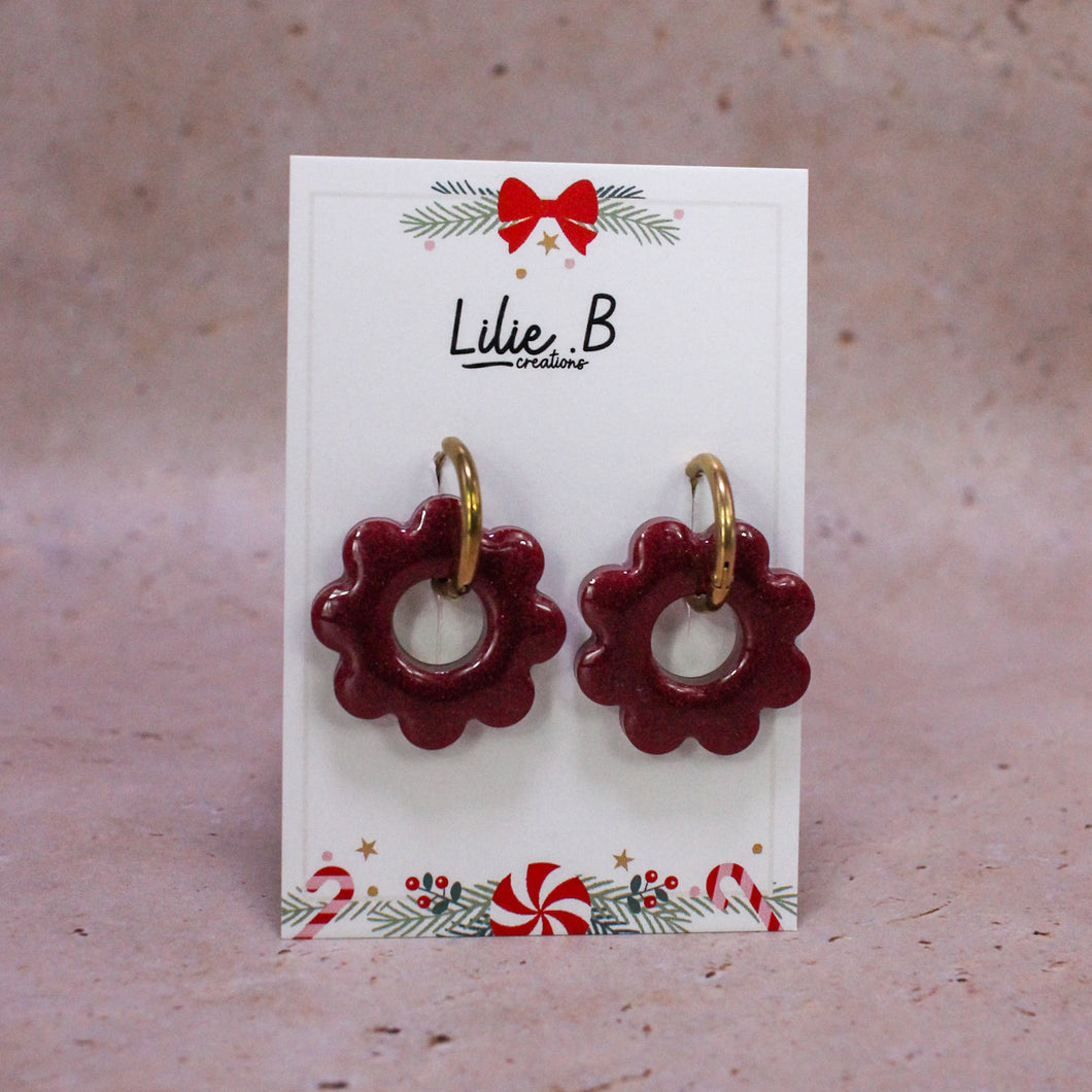 Pampilles Maxi fleurs Bordeaux