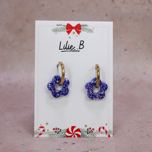 Pampilles fleurs mini Magic blue