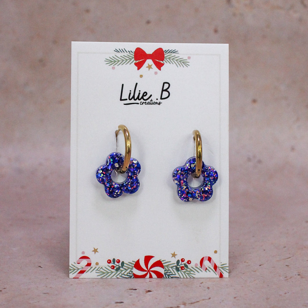 Pampilles fleurs mini Magic blue