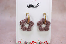 Charger l&#39;image dans la galerie, Pampilles fleurs Paillettes parme