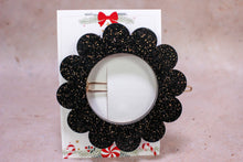 Charger l&#39;image dans la galerie, Barrette Noir &amp; paillettes or