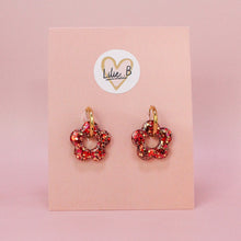 Charger l'image dans la galerie, Pampilles Fleurs &amp; mini fleurs paillettes rouge &amp; or