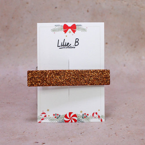 Poppie Clip Paillettes christmas Or cuivré