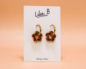 Pampilles fleurs mini Leopard