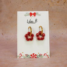 Charger l&#39;image dans la galerie, Pampilles fleurs mini Christmas rouge