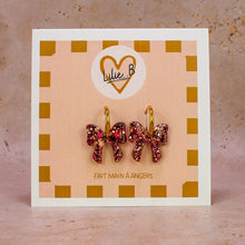 Charger l'image dans la galerie, Pampilles Noeud paillettes bordeaux &amp; or