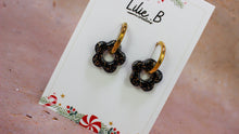 Charger l&#39;image dans la galerie, Pampilles fleurs mini Noir &amp; or