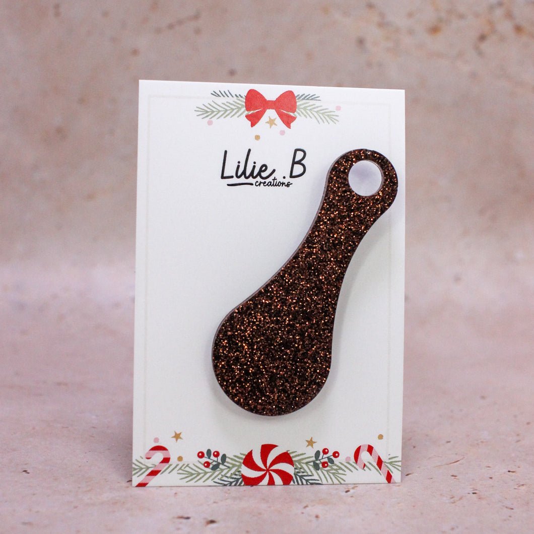 Jeton de caddie Paillettes marron
