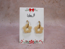 Charger l&#39;image dans la galerie, Pampilles fleurs Paillettes creme