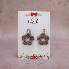 Charger l&#39;image dans la galerie, Pampilles fleurs Paillettes parme