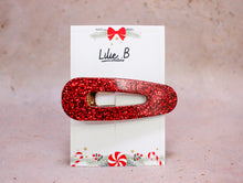 Charger l&#39;image dans la galerie, Poppie Clip Paillettes christmas rouge