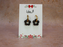 Charger l&#39;image dans la galerie, Pampilles fleurs mini Noir &amp; or